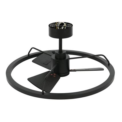 Lucci Air 516124 - LED Prigušivi plafonski ventilator CESSNA LED/36W/230V 3000/4000/5000K crno + Daljinski upravljač