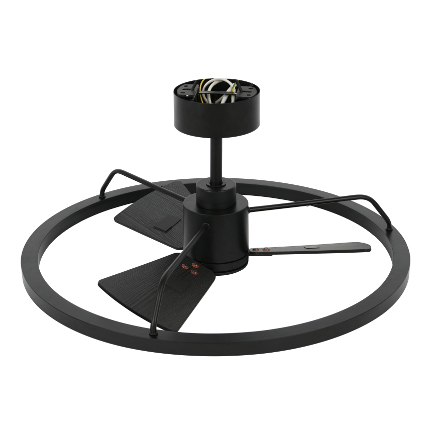 Lucci Air 516124 - LED Prigušivi plafonski ventilator CESSNA LED/36W/230V 3000/4000/5000K crno + Daljinski upravljač