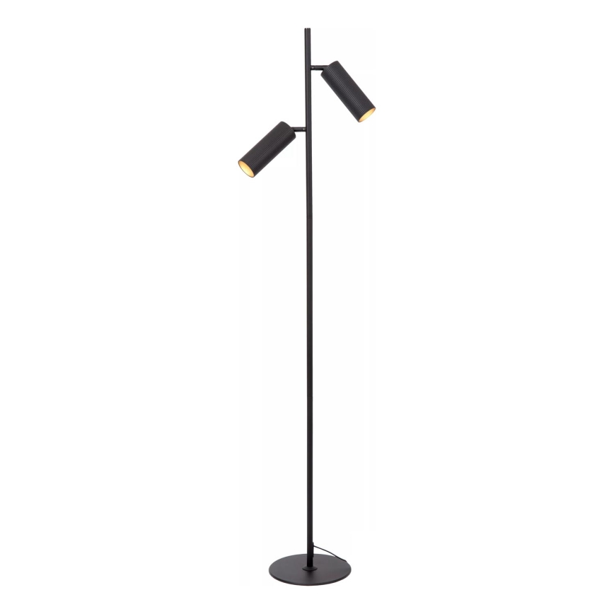 Lucide 09739/02/30 - Podna lampa CLUBS 2xGU10/40W/230V crno