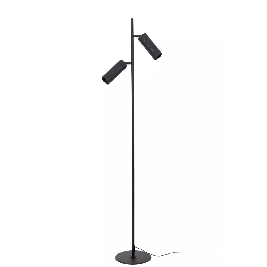 Lucide 09739/02/30 - Podna lampa CLUBS 2xGU10/40W/230V crno