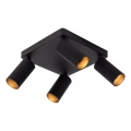 Lucide 09939/14/30 - Stropno usmereno svetlo CLUBS 4xGU10/40W/230V crna