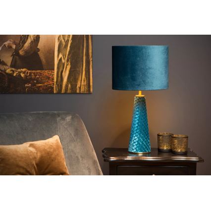 Lucide 10501/81/37 - Stona lampa EXTRAVAGANZA VELVET 1xE27/60W/230V plava