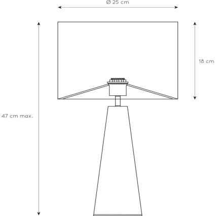 Lucide 10501/81/37 - Stona lampa EXTRAVAGANZA VELVET 1xE27/60W/230V plava