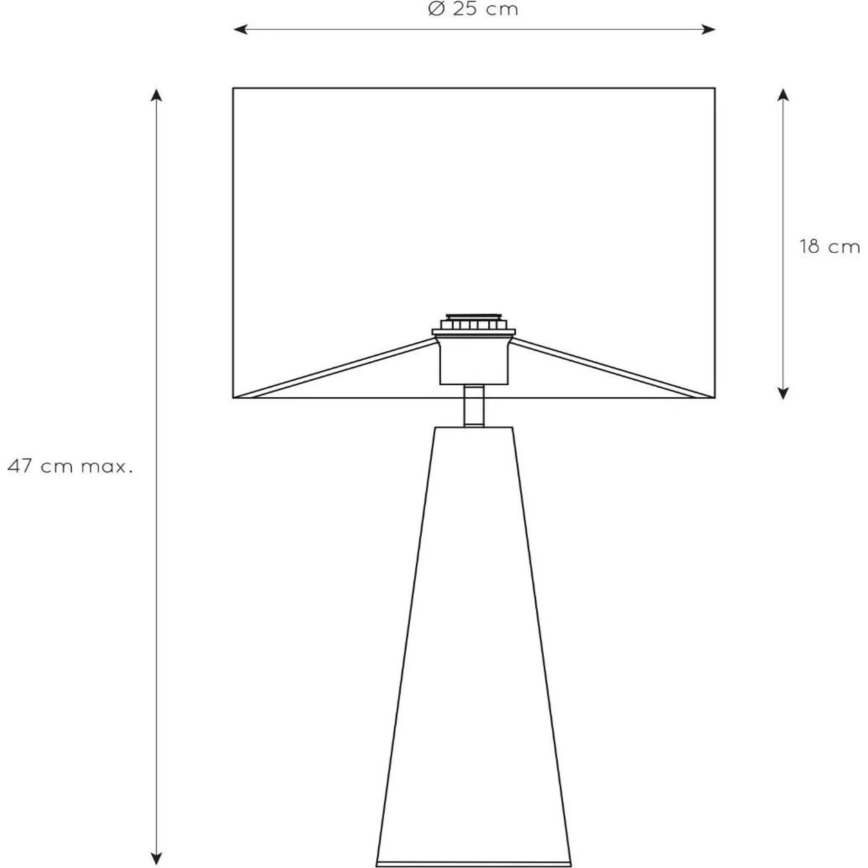 Lucide 10501/81/37 - Stona lampa EXTRAVAGANZA VELVET 1xE27/60W/230V plava