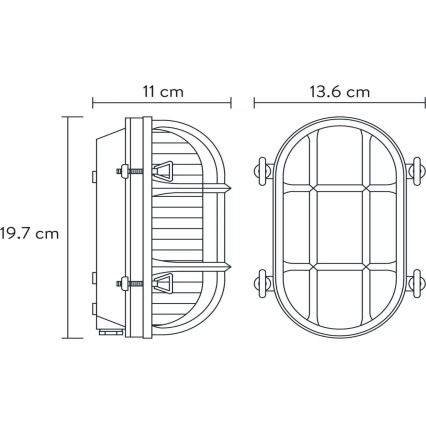 Lucide 11891/20/02 - Spoljašnja zidna lampa DUDLEY 1xE27/40W/230V IP65 zlatna