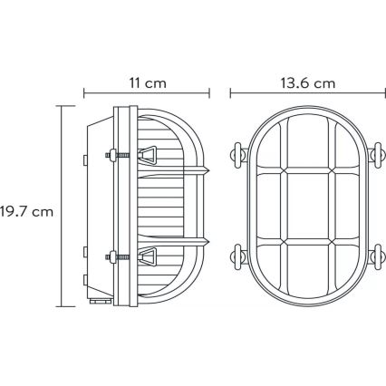 Lucide 11891/20/30 - Spoljašnja zidna lampa DUDLEY 1xE27/40W/230V IP65 crno