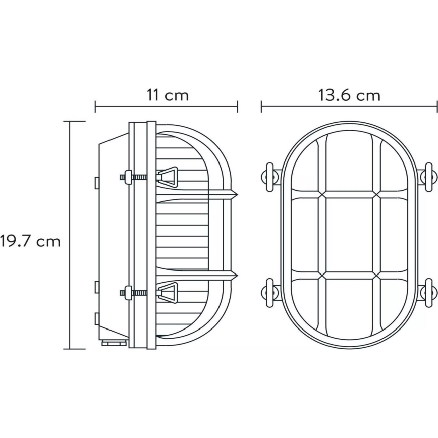 Lucide 11891/20/30 - Spoljašnja zidna lampa DUDLEY 1xE27/40W/230V IP65 crno