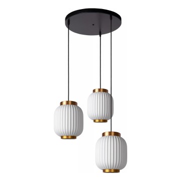 Lucide 13435/03/31 - Luster na sajli GOSSE 3xE27/40W/230V porcelan