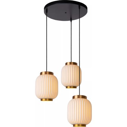Lucide 13435/03/31 - Luster na sajli GOSSE 3xE27/40W/230V porcelan