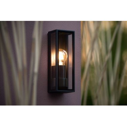 Lucide 15802/01/30 - Spoljna zidna svetiljka DUKAN 1xE27/15W/230V IP65 crna