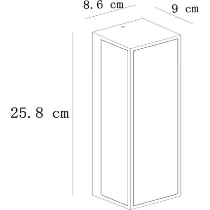 Lucide 15802/01/30 - Spoljna zidna svetiljka DUKAN 1xE27/15W/230V IP65 crna