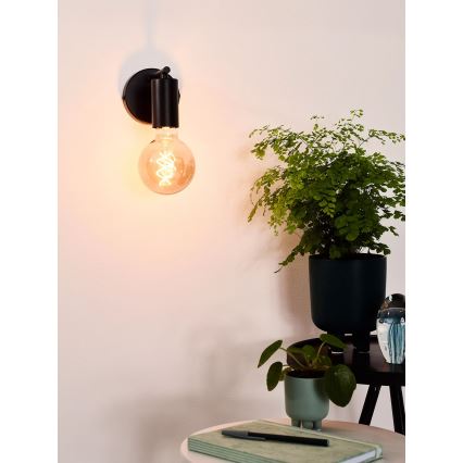 Lucide 21221/01/30 - Zidna lampa LEANNE 1xE27/40W/230V crno