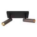 Lucide 22974/02/15 - Spot svetiljka GRADO 2xGU10/8W/230V crna/smeđa