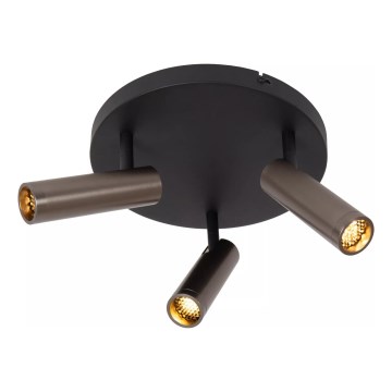 Lucide 22974/13/15 - GRADO spot svetiljka 3xGU10/12W/230V, braon/crna