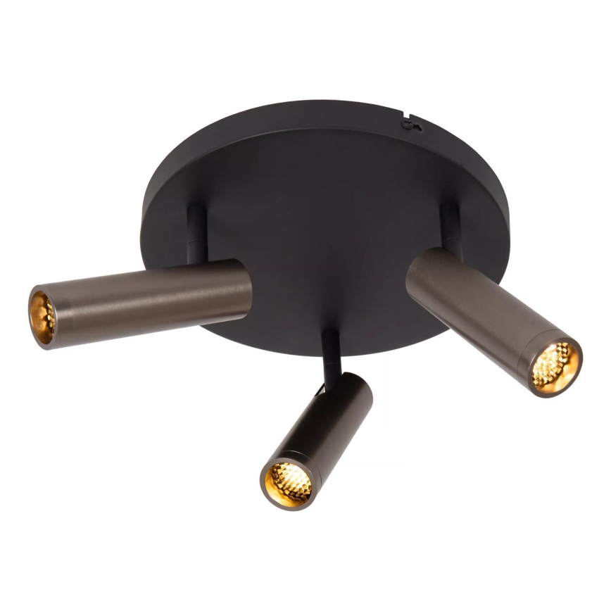 Lucide 22974/13/15 - GRADO spot svetiljka 3xGU10/12W/230V, braon/crna