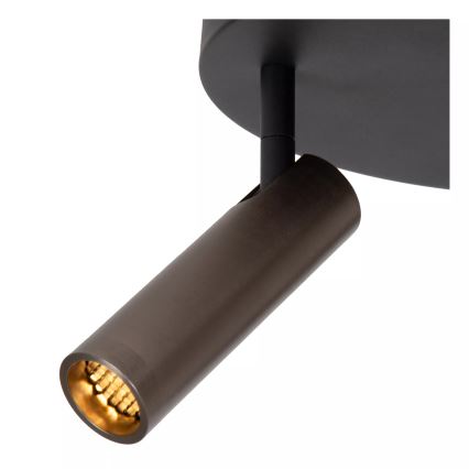 Lucide 22974/13/15 - GRADO spot svetiljka 3xGU10/12W/230V, braon/crna