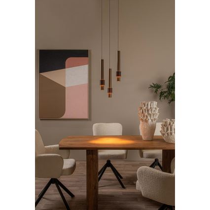 Lucide 24402/15/96 - LED Prigušivi luster na sajli MARGARY 3xLED/4W/230V mesing