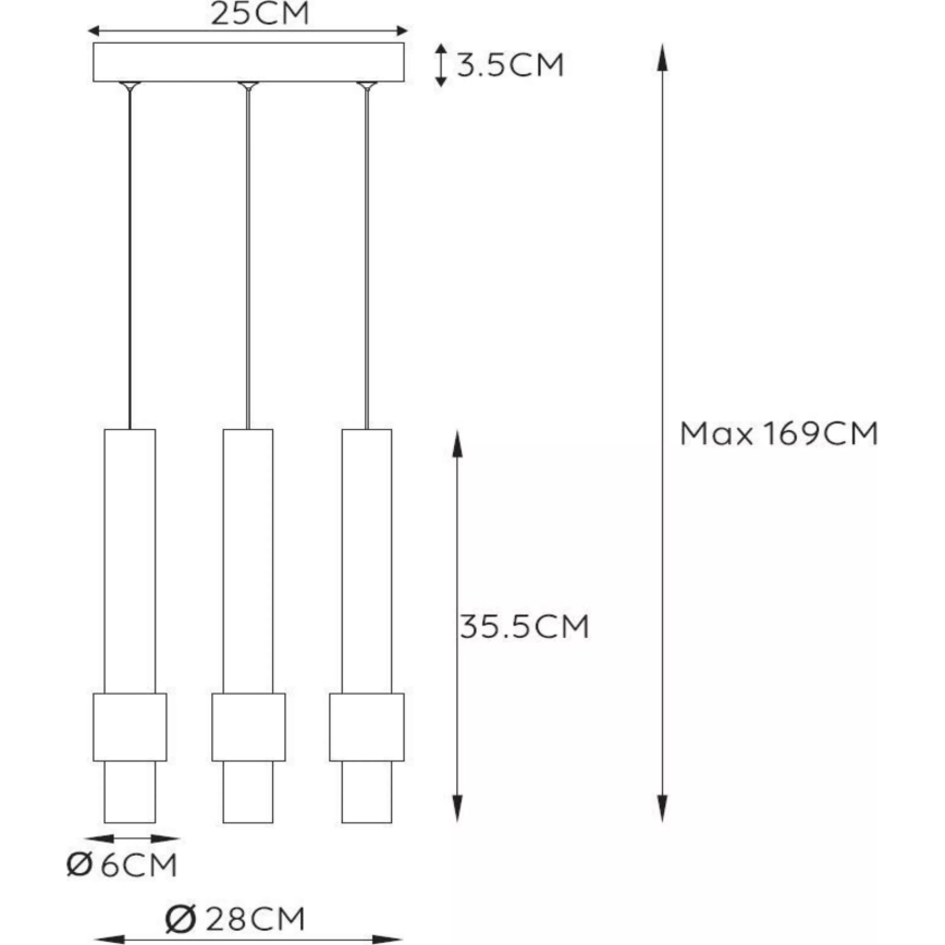 Lucide 24402/15/96 - LED Prigušivi luster na sajli MARGARY 3xLED/4W/230V mesing
