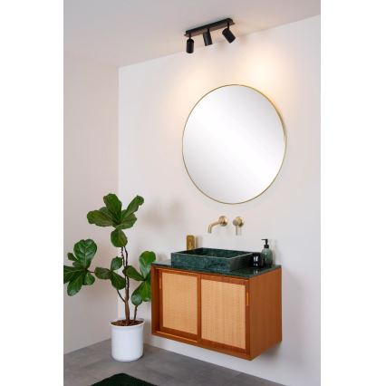 Lucide 26958/15/30 - LED prigušiva kupatilsko spot svetlo LENNERT 3xGU10/5W/230V IP44 crna