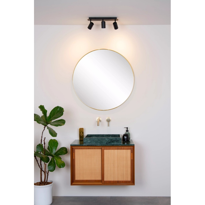 Lucide 26958/15/30 - LED Prigušiva za kupatilo reflektorska lampa LENNERT 3xGU10/5W/230V IP44 crno