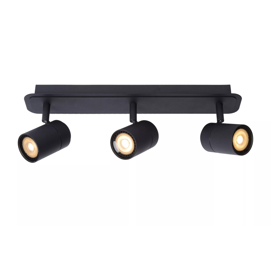 Lucide 26958/15/30 - LED Prigušiva za kupatilo reflektorska lampa LENNERT 3xGU10/5W/230V IP44 crno