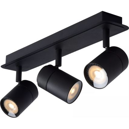 Lucide 26958/15/30 - LED Prigušiva za kupatilo reflektorska lampa LENNERT 3xGU10/5W/230V IP44 crno