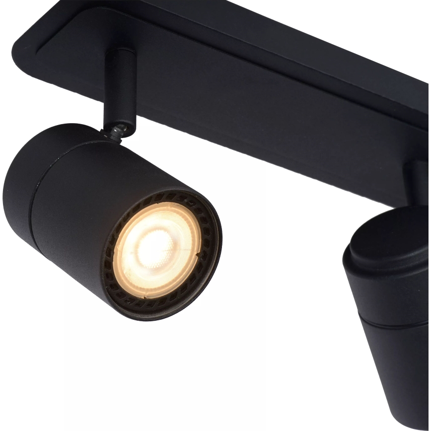 Lucide 26958/15/30 - LED Prigušiva za kupatilo reflektorska lampa LENNERT 3xGU10/5W/230V IP44 crno