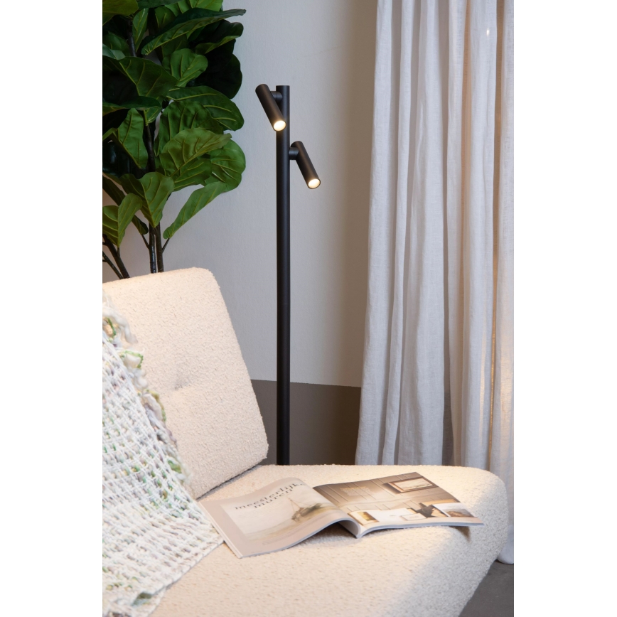 Lucide 27703/04/30 - LED Prigušiva dodirna vanjska lampa ANTRIM 2xLED/2,2W/4V 400 mAh IP54 crno