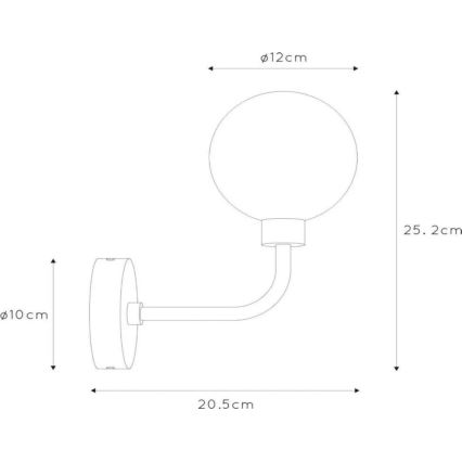 Lucide 30265/01/30 - Zidna lampa za kupatilo BEREND 1xG9/33W/230V IP44 crno