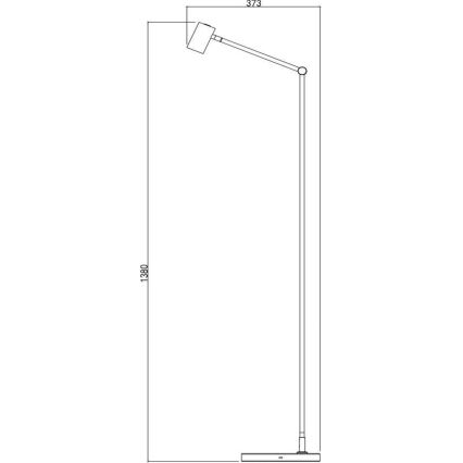 Lucide 36722/03/30 - LED Prigušiva dodirna stojeća lampa TIPIK LED/3W/230V crno