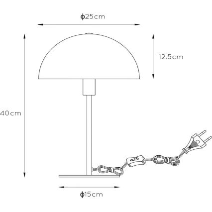 Lucide 45596/01/44 - Stona lampa SIEMON 1xE14/25W/230V narandžasta