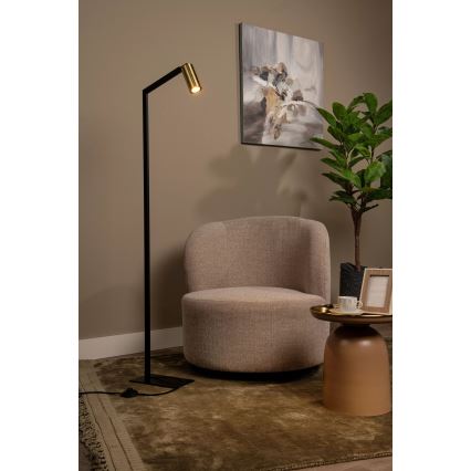 Lucide 45799/01/30 - Podna lampa SYBIL 1xGU10/35W/230V crno/zlatna