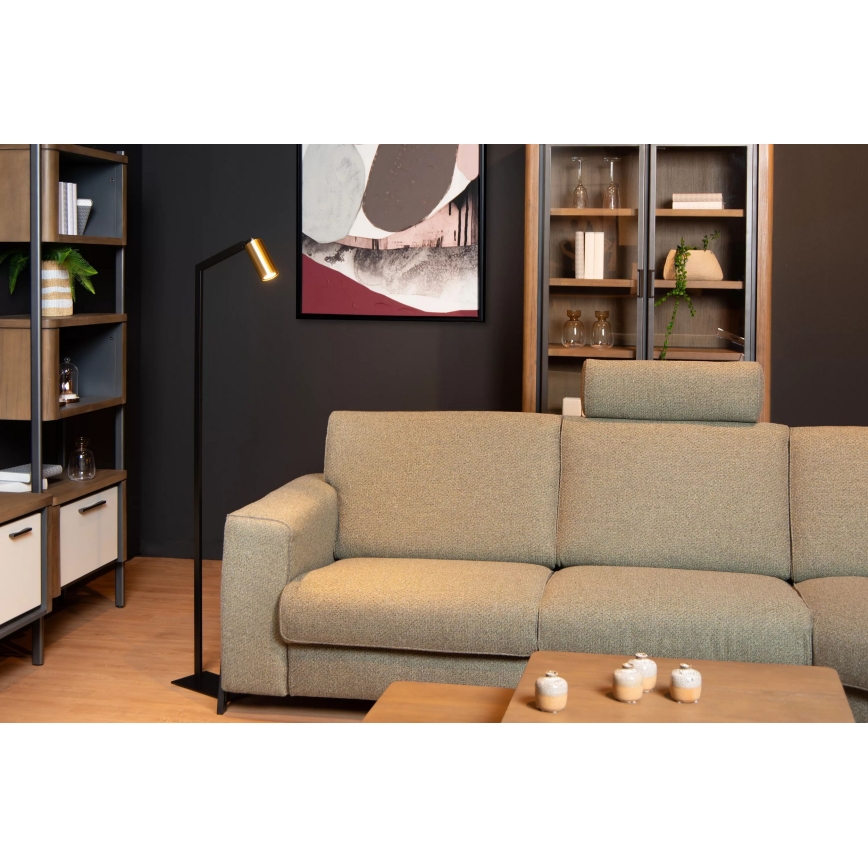 Lucide 45799/01/30 - Podna lampa SYBIL 1xGU10/35W/230V crno/zlatna