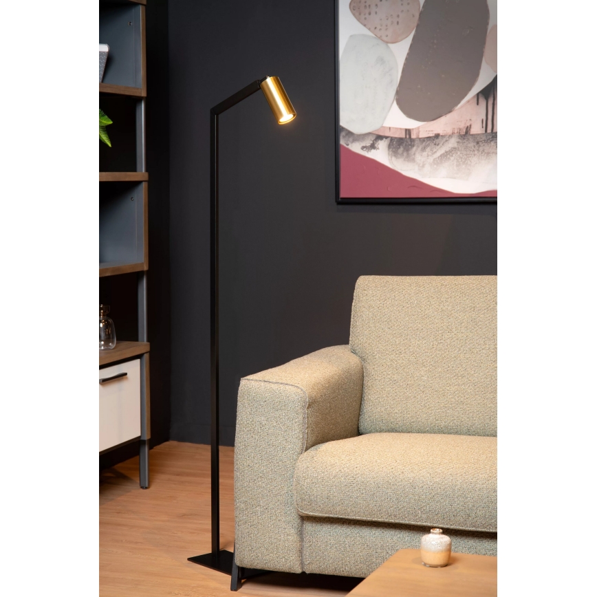 Lucide 45799/01/30 - Podna lampa SYBIL 1xGU10/35W/230V crno/zlatna