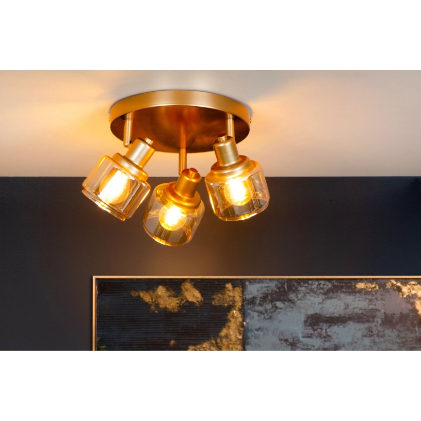 Lucide 77979/13/02 - Reflektorska lampa BJORN 3xE14/40W/230V zlatna