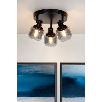 Lucide 77979/13/30 - Reflektorska lampa BJORN 3xE14/40W/230V crno