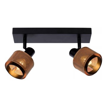 Lucide 77980/02/30 - Reflektorska lampa RAFA 2xE14/40W/230V crno/bronzana