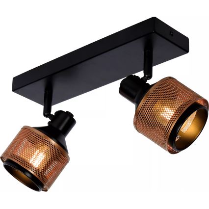 Lucide 77980/02/30 - Reflektorska lampa RAFA 2xE14/40W/230V crno/bronzana