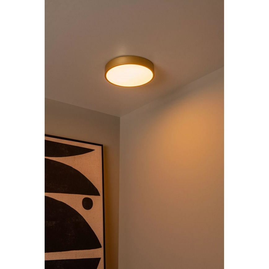 Lucide 79185/30/02 - LED Prigušiva plafonjera UNAR LED/18W/230V pr. 30 cm zlatna