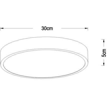 Lucide 79185/30/30 - LED Prigušiva plafonjera UNAR LED/18W/230V pr. 30 cm crno