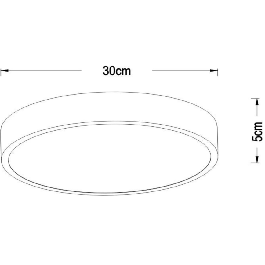 Lucide 79185/30/30 - LED Prigušiva plafonjera UNAR LED/18W/230V pr. 30 cm crno