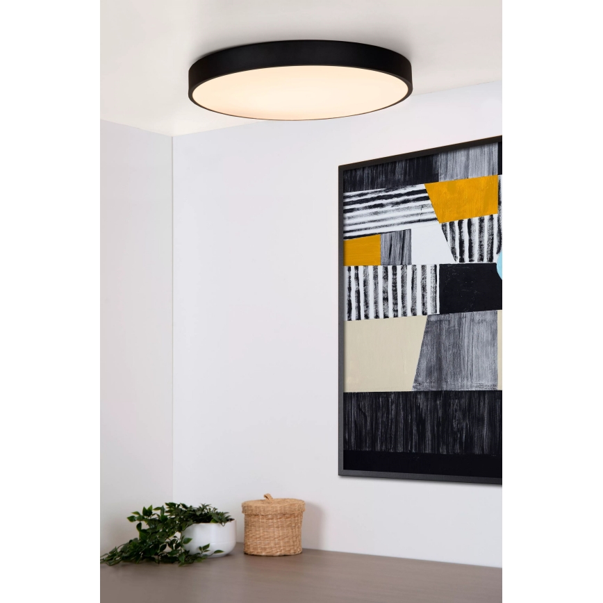 Lucide 79185/50/30 - LED Prigušiva plafonjera UNAR LED/36W/230V pr. 49,5 cm crno