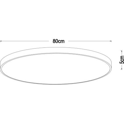 Lucide 79185/80/02 - LED Prigušiva plafonjera UNAR LED/80W/230V pr. 80 cm zlatna