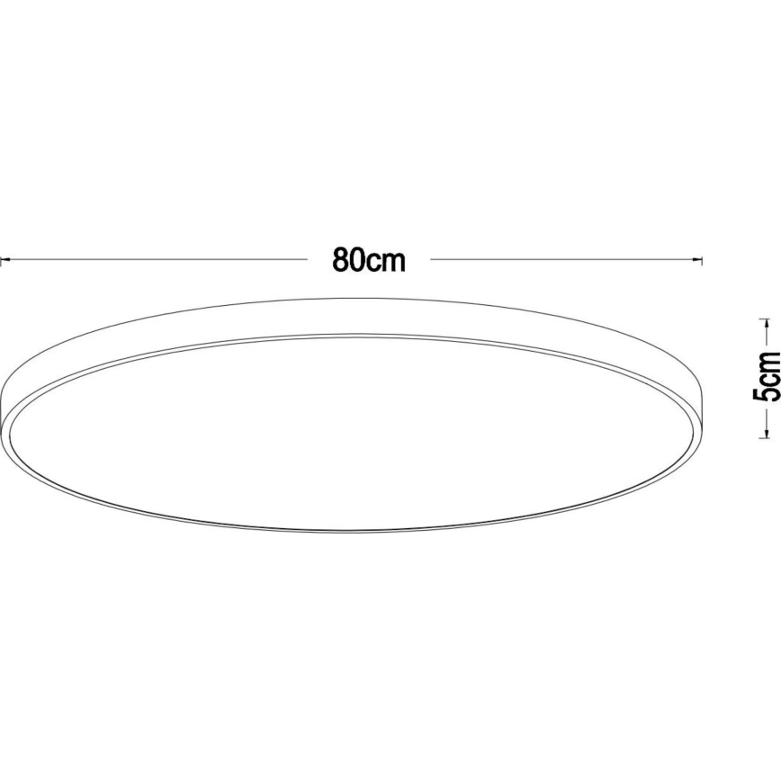 Lucide 79185/80/02 - LED Prigušiva plafonjera UNAR LED/80W/230V pr. 80 cm zlatna