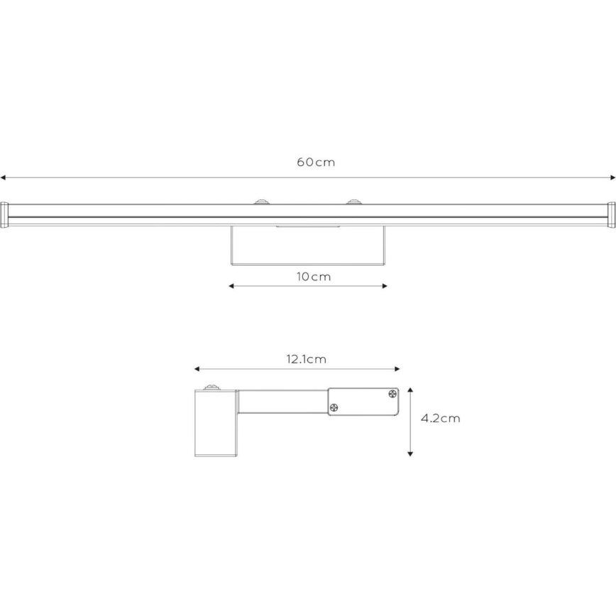 Lucide 79297/12/12 - LED Rasveta za ogledalo u kupatilu ONNO LED/11W/230V 60 cm IP44 sjajni krom