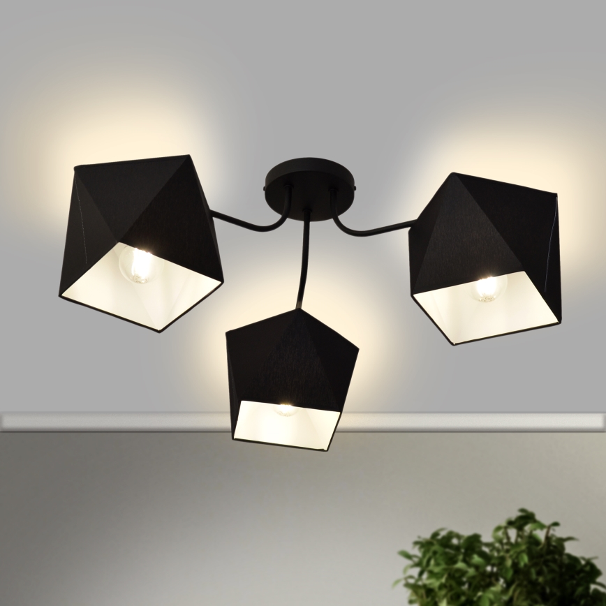 Luster ADAMANT 3xE27/15W/230V crno