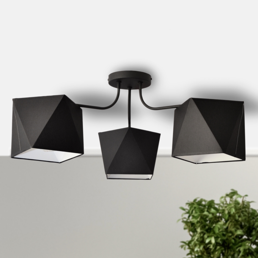 Luster ADAMANT 3xE27/15W/230V crno
