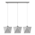 Luster ADAMANT 3xE27/15W/230V sivo