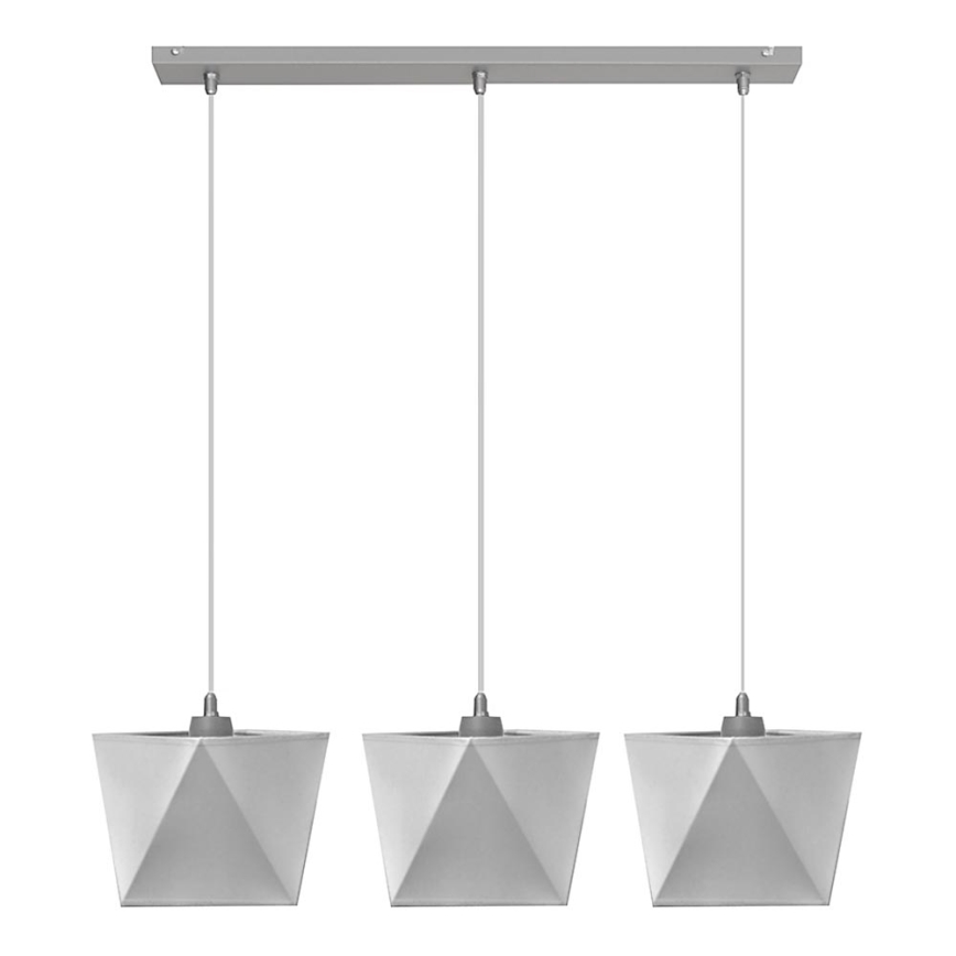 Luster ADAMANT 3xE27/15W/230V sivo