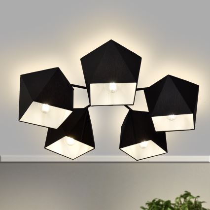 Luster ADAMANT 5xE27/15W/230V crno
